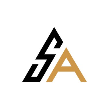 İlk harf sa logosu veya logo vektör tasarım şablonu olarak