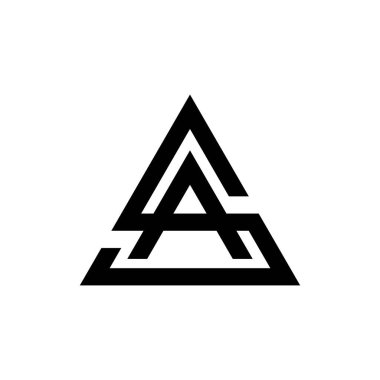 İlk harf sa logosu veya logo vektör tasarım şablonu olarak