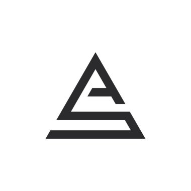 İlk harf sa logosu veya logo vektör tasarım şablonu olarak