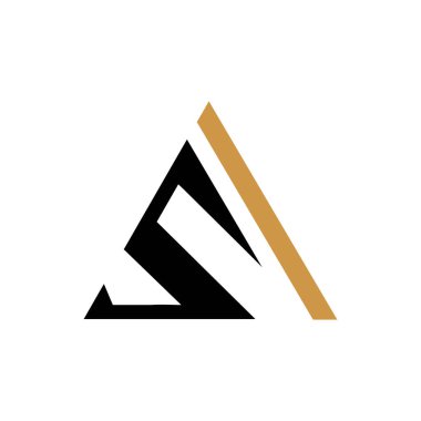 İlk harf sa logosu veya logo vektör tasarım şablonu olarak