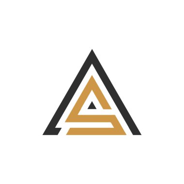 İlk harf sa logosu veya logo vektör tasarım şablonu olarak