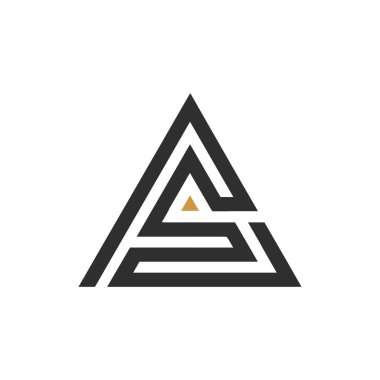 İlk harf sa logosu veya logo vektör tasarım şablonu olarak