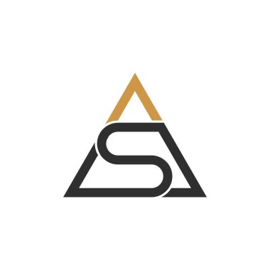 İlk harf sa logosu veya logo vektör tasarım şablonu olarak