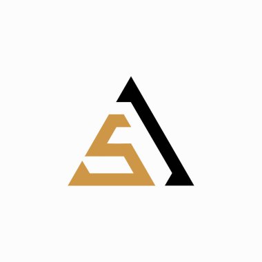 İlk harf sa logosu veya logo vektör tasarım şablonu olarak