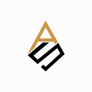 İlk harf sa logosu veya logo vektör tasarım şablonu olarak