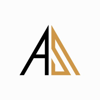 İlk harf sa logosu veya logo vektör tasarım şablonu olarak