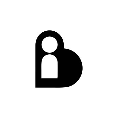 İlk harf ib logosu veya çift logo vektör tasarım şablonu