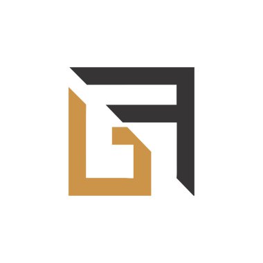 Başlangıç harfi bf logosu veya fb logo vektör tasarım şablonu