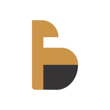 Başlangıç harfi bf logosu veya fb logo vektör tasarım şablonu