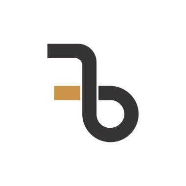 Başlangıç harfi bf logosu veya fb logo vektör tasarım şablonu