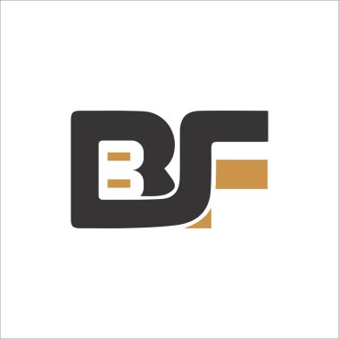 Başlangıç harfi bf logosu veya fb logo vektör tasarım şablonu