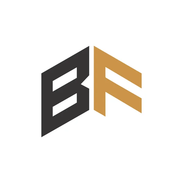 初始字母Bf标识或Fb标识向量设计模板 — 图库矢量图片