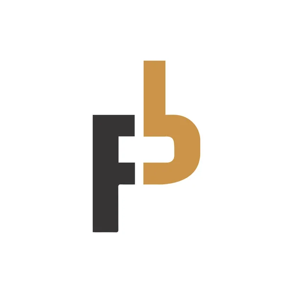 初始字母Bf标识或Fb标识向量设计模板 — 图库矢量图片