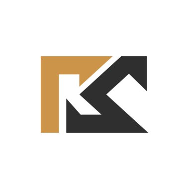 İlk harf rs logosu veya SR logo vektör tasarım şablonu