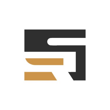 İlk harf rs logosu veya SR logo vektör tasarım şablonu