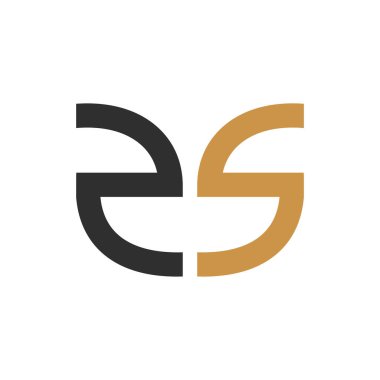 İlk harf rs logosu veya SR logo vektör tasarım şablonu