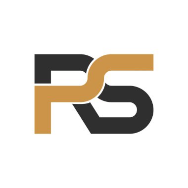 İlk harf rs logosu veya SR logo vektör tasarım şablonu