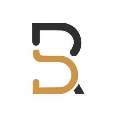 İlk harf rs logosu veya SR logo vektör tasarım şablonu