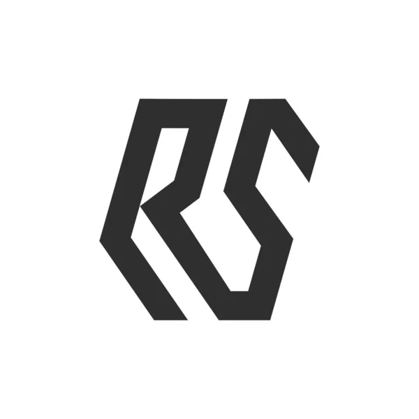 初始字母Rs Logo或Sr Logo向量设计模板 — 图库矢量图片