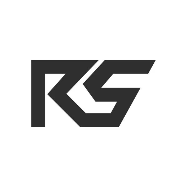 初始字母Rs Logo或Sr Logo向量设计模板 — 图库矢量图片