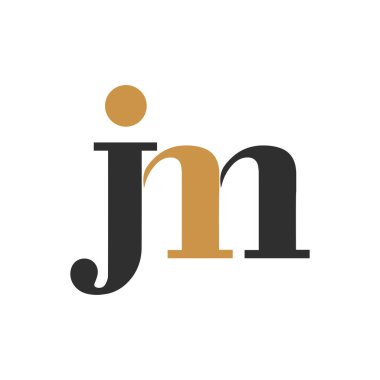 İlk harf jm logosu veya mj logo vektör tasarım şablonu