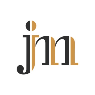 İlk harf jm logosu veya mj logo vektör tasarım şablonu
