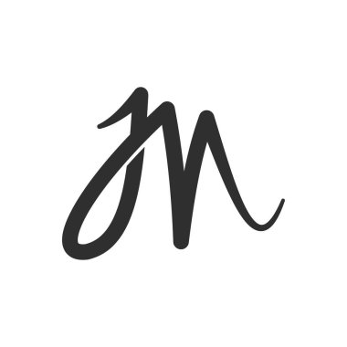 İlk harf jm logosu veya mj logo vektör tasarım şablonu