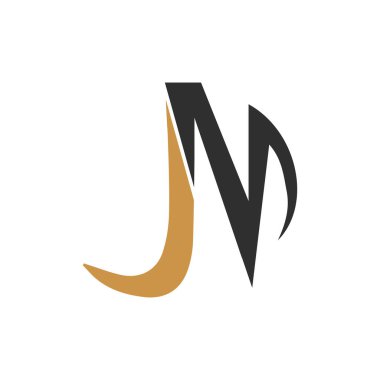 İlk harf jm logosu veya mj logo vektör tasarım şablonu