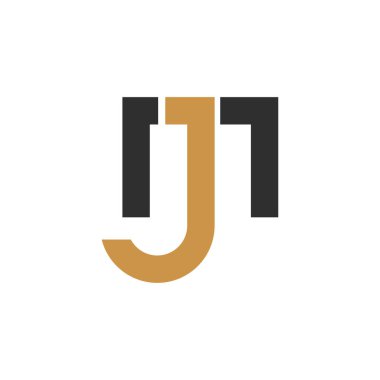 İlk harf jm logosu veya mj logo vektör tasarım şablonu