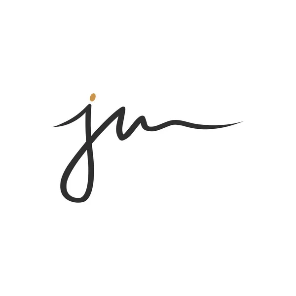 頭文字のJmロゴまたはMjロゴベクトルデザインテンプレート — ストックベクタ