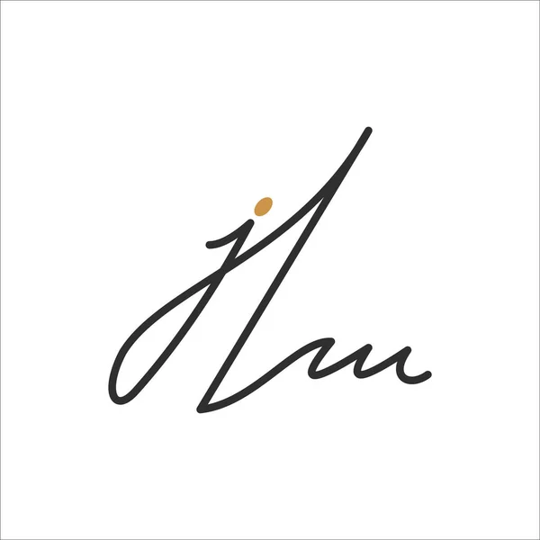 頭文字のJmロゴまたはMjロゴベクトルデザインテンプレート — ストックベクタ