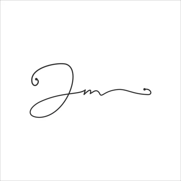 初始字母Jm标识或Mj标识向量设计模板 — 图库矢量图片