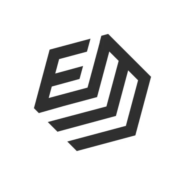 Initiële Letter Logo Mij Logo Vector Ontwerp Template — Stockvector