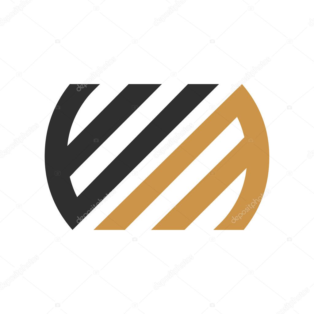 Initial letter em logo or me logo vector design template