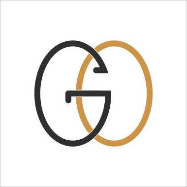 İlk harf go logo ya da og logo vektör tasarım şablonu