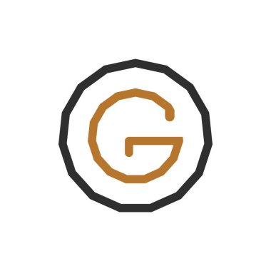 İlk harf go logo ya da og logo vektör tasarım şablonu