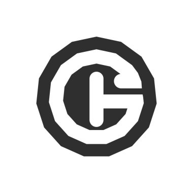 İlk harf go logo ya da og logo vektör tasarım şablonu