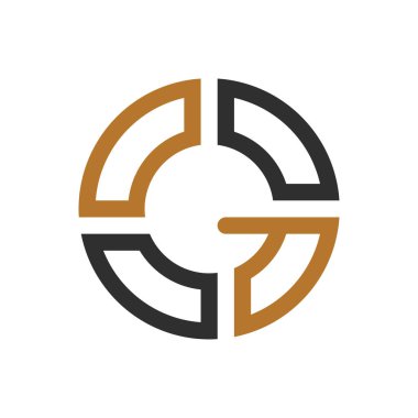 İlk harf go logo ya da og logo vektör tasarım şablonu