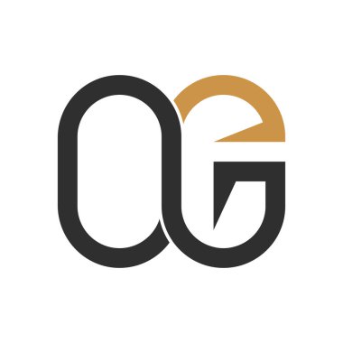 İlk harf go logo ya da og logo vektör tasarım şablonu