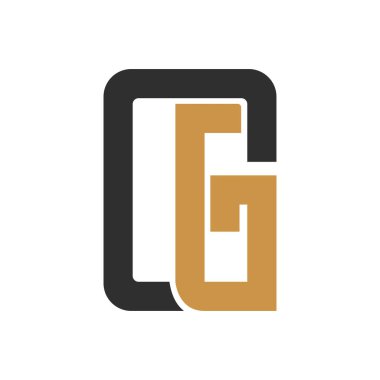 İlk harf go logo ya da og logo vektör tasarım şablonu