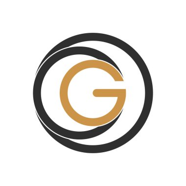 İlk harf go logo ya da og logo vektör tasarım şablonu