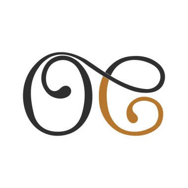 İlk harf go logo ya da og logo vektör tasarım şablonu
