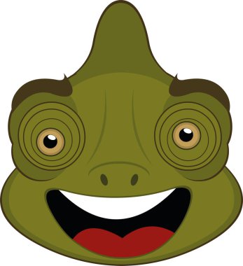 Bukalemun karikatürünün vektör çizimi