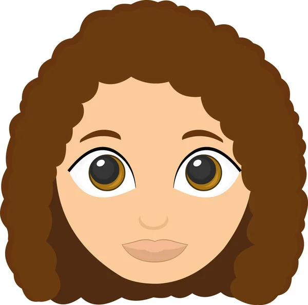 Vector Illustration Woman Face Cartoon — Stock Vector