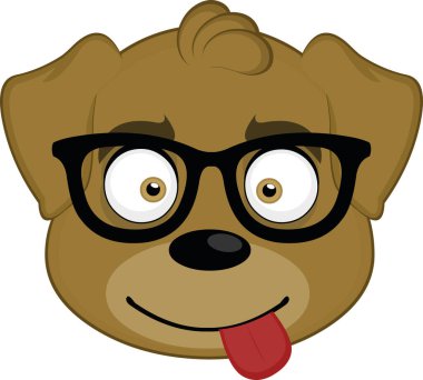 Komik bir köpek çizgi filminin vektör çizimi 