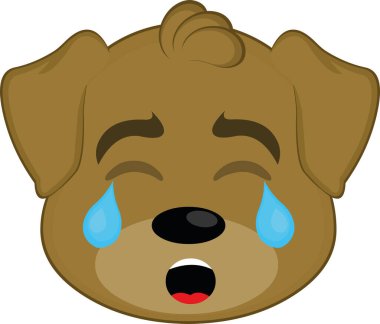 Komik bir köpek çizgi filminin vektör çizimi 