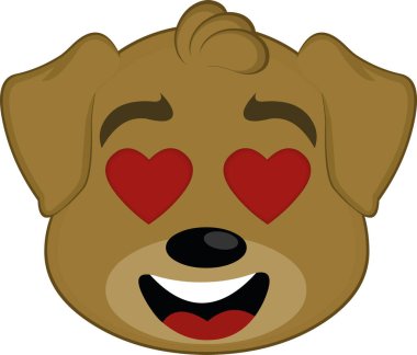 Komik bir köpek çizgi filminin vektör çizimi 