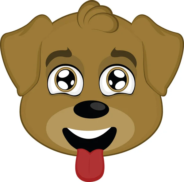 Векторная Иллюстрация Лица Смешной Собаки — стоковый вектор
