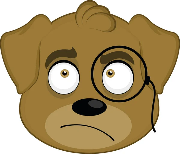 Векторная Иллюстрация Лица Смешной Собаки — стоковый вектор
