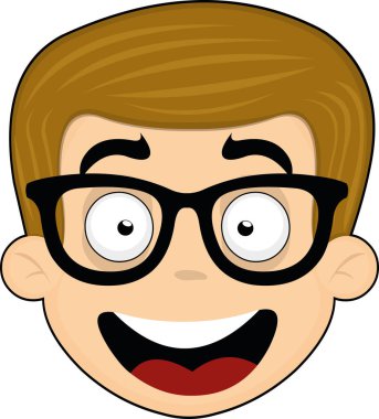 Hoş bir çizgi film karakterinin vektör çizimi.